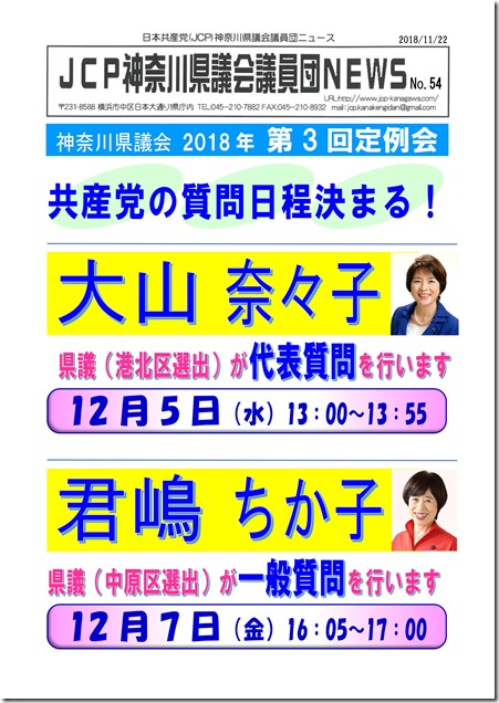 市庁舎181122県議団ﾆｭｰｽNo.54